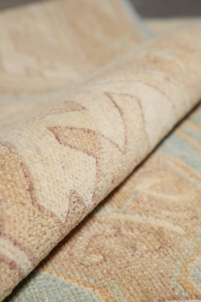 9 x 11.9 Light Blue New Handmade Chotan Chobi Peshawar Rug #F-4245