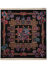Load image into Gallery viewer, 6 x 6 Feet Square Handmade Rug French Black #PIX-16005a