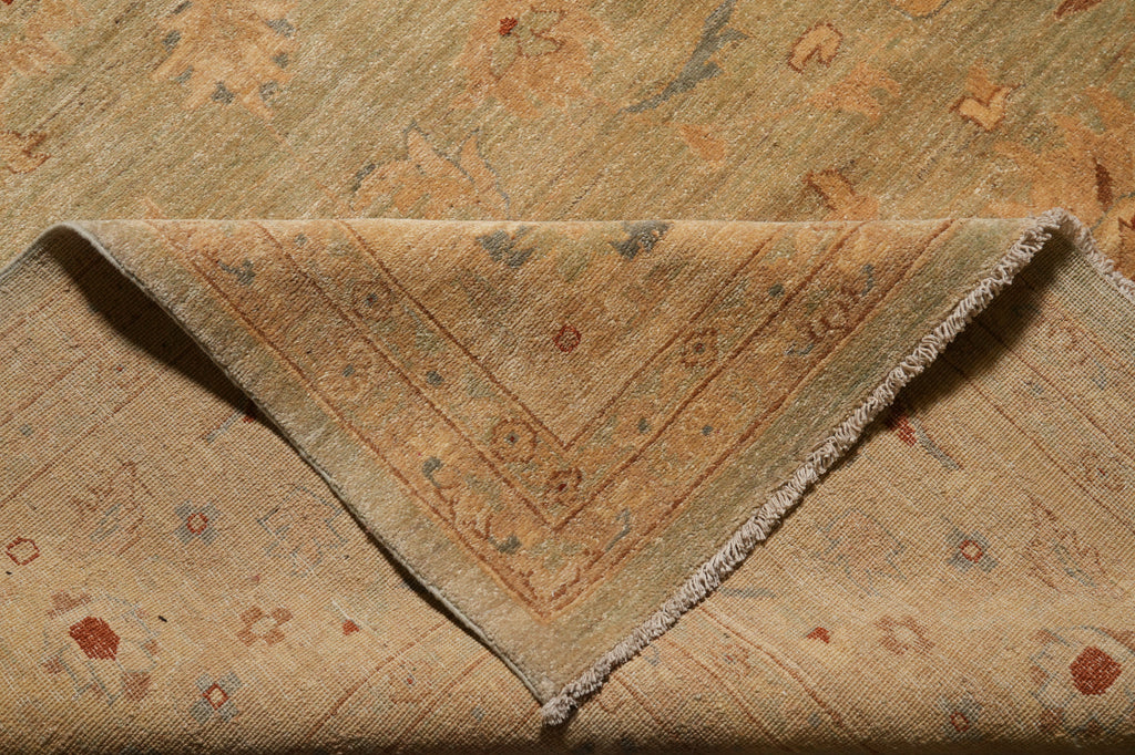 13 x 17.5 Light Green Chobi Peshawar Zigler Rug Sale #PIX-15433