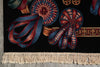 Load image into Gallery viewer, 6 x 6 Feet Square Handmade Rug French Black #PIX-16005a