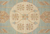 Load image into Gallery viewer, 9 x 11.9 Light Blue New Handmade Chotan Chobi Peshawar Rug #F-4245