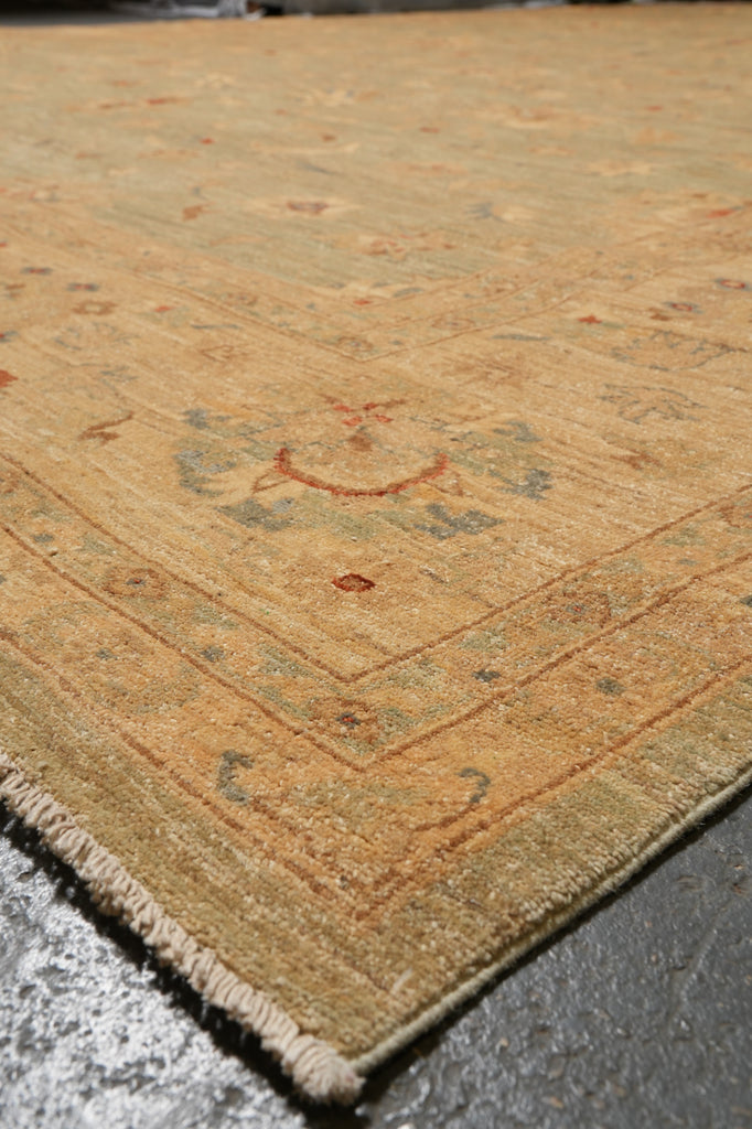 13 x 17.5 Light Green Chobi Peshawar Zigler Rug Sale #PIX-15433