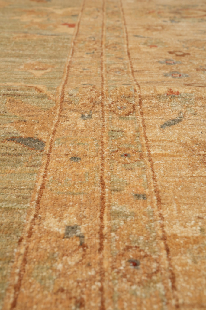 13 x 17.5 Light Green Chobi Peshawar Zigler Rug Sale #PIX-15433