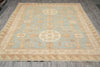 Load image into Gallery viewer, 9 x 11.9 Light Blue New Handmade Chotan Chobi Peshawar Rug #F-4245