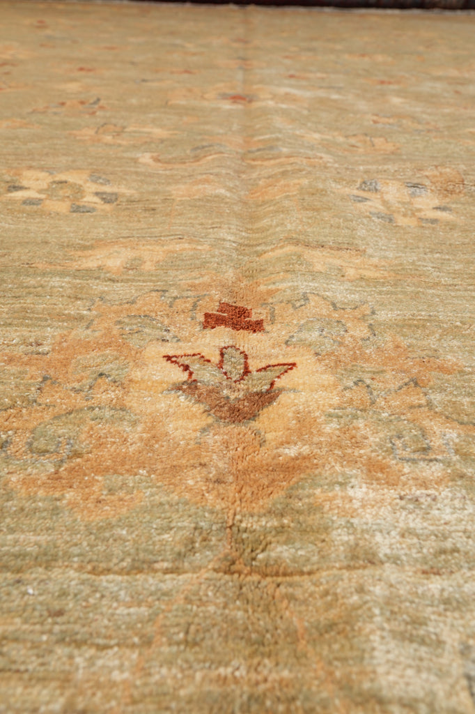 13 x 17.5 Light Green Chobi Peshawar Zigler Rug Sale #PIX-15433