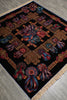 Load image into Gallery viewer, 6 x 6 Feet Square Handmade Rug French Black #PIX-16005a