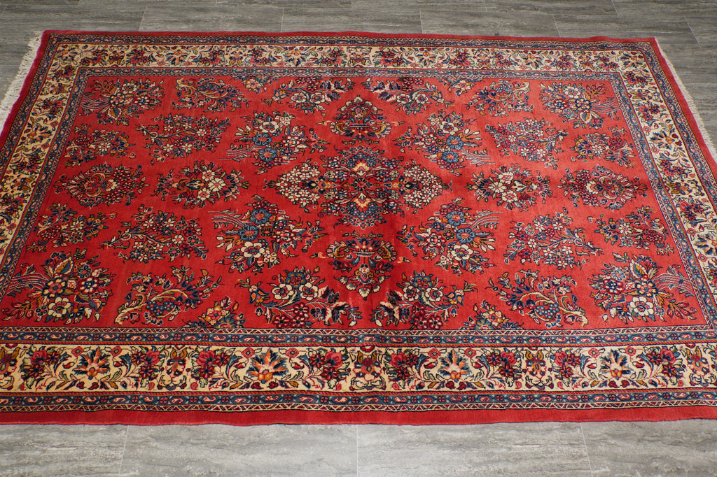 5.5 x 8.7 Quality Persian Sarouk Rug - Iran #B-73425