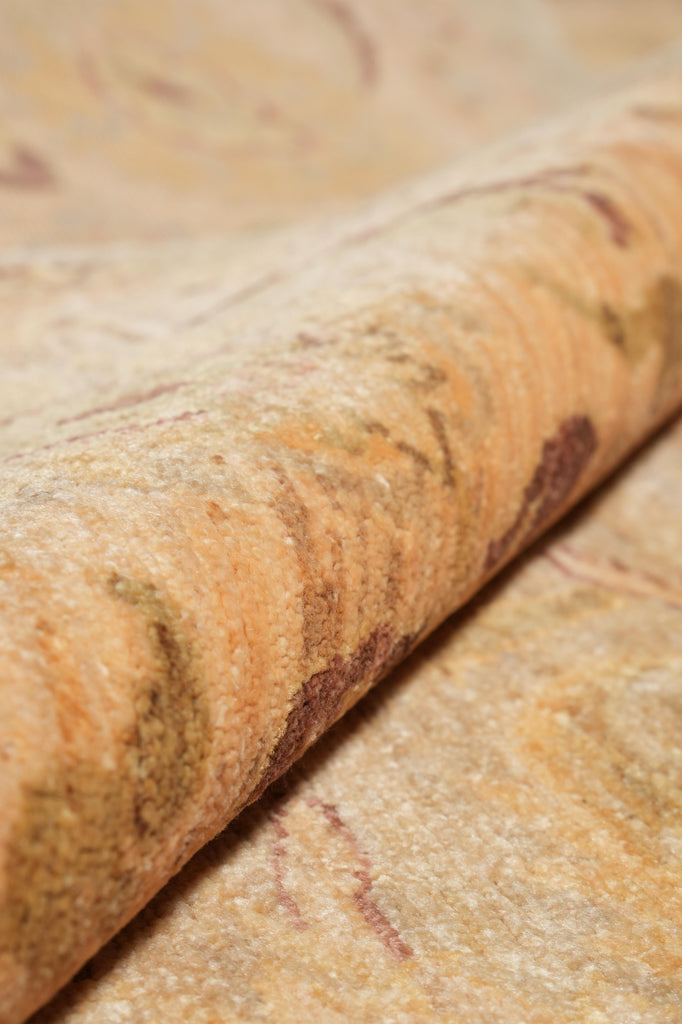 9 x 12 Neutral Warm Colors Natural Wool Chobi Peshawar Rug #F-4247