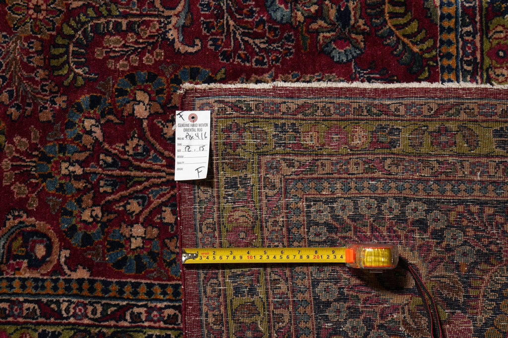 12 x 15 Antique Persian Sarouk Rug 1930's #PIX-416