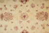 Load image into Gallery viewer, Textile with intricate red floral patterns on a beige background
