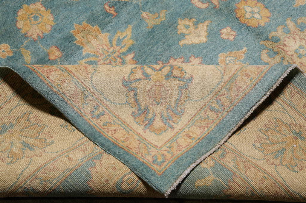 8.10 x 12.2 Light Aqua Blue Zigler Chobi Peshawar Rug #F-4248