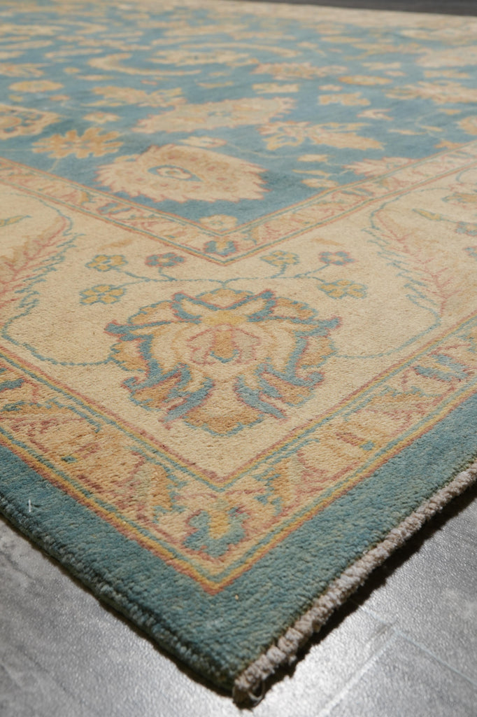 8.10 x 12.2 Light Aqua Blue Zigler Chobi Peshawar Rug #F-4248