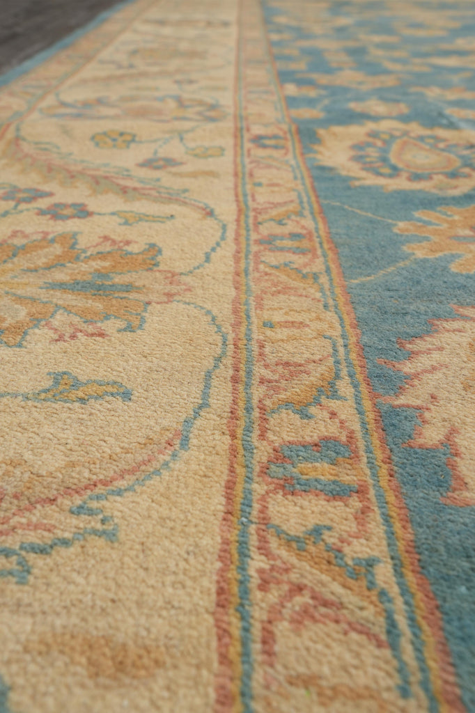 8.10 x 12.2 Light Aqua Blue Zigler Chobi Peshawar Rug #F-4248