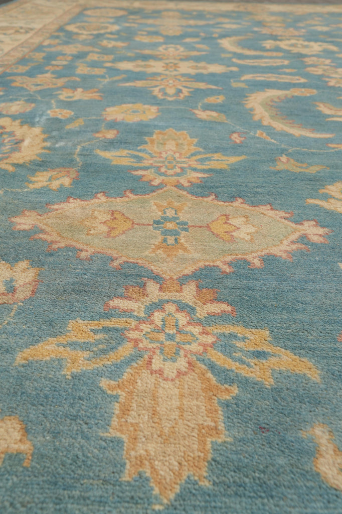 8.10 x 12.2 Light Aqua Blue Zigler Chobi Peshawar Rug #F-4248
