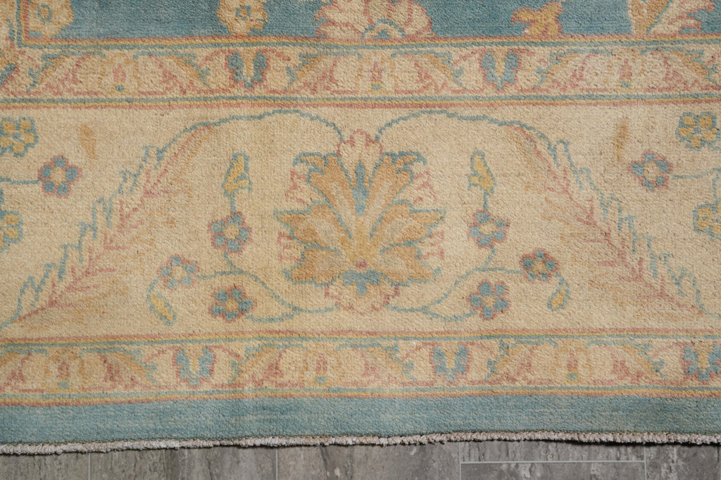 8.10 x 12.2 Light Aqua Blue Zigler Chobi Peshawar Rug #F-4248