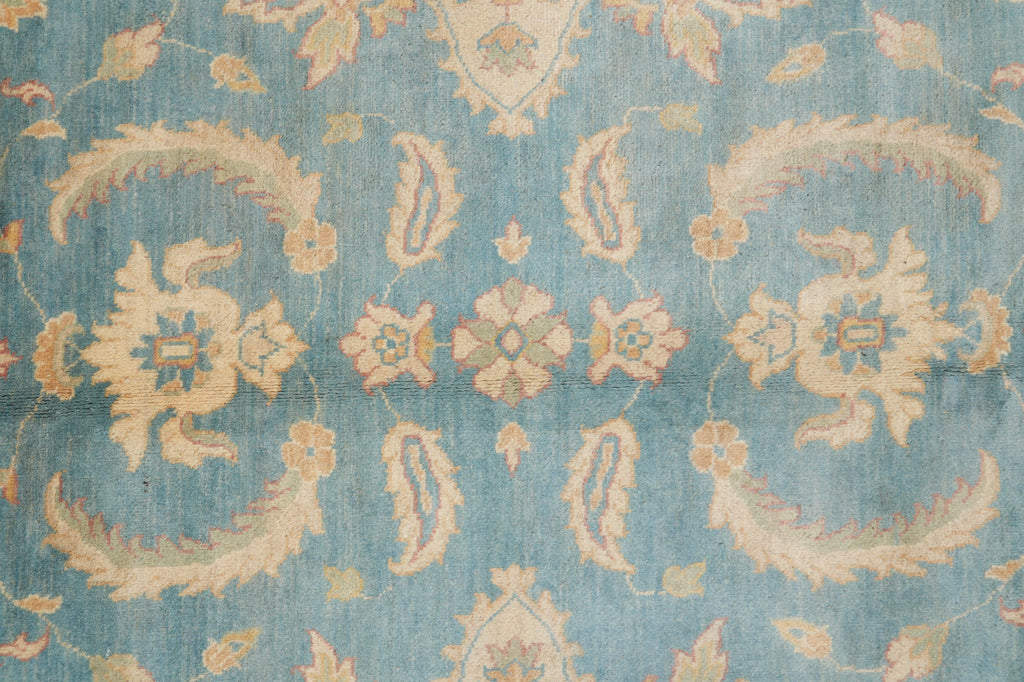 8.10 x 12.2 Light Aqua Blue Zigler Chobi Peshawar Rug #F-4248