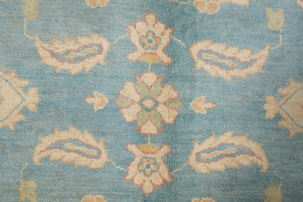 8.10 x 12.2 Light Aqua Blue Zigler Chobi Peshawar Rug #F-4248