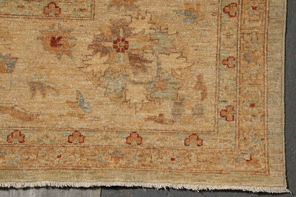 14 x 19.7 Light Green Natural Wool Chobi Peshawar Rug #PIX-15423