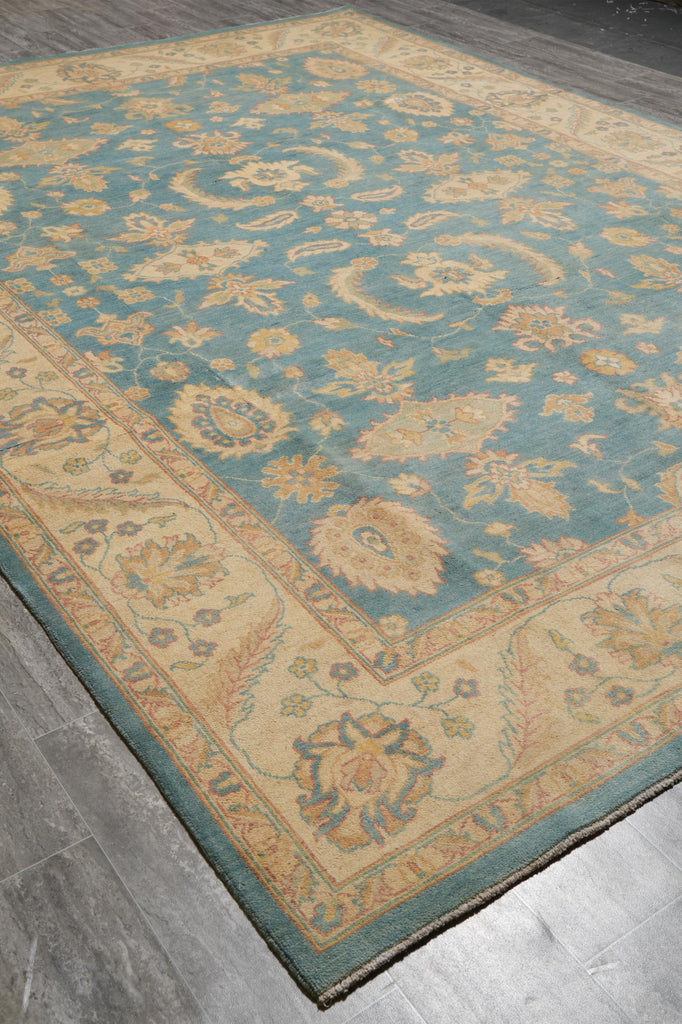 8.10 x 12.2 Light Aqua Blue Zigler Chobi Peshawar Rug #F-4248