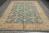 Load image into Gallery viewer, 8.10 x 12.2 Light Aqua Blue Zigler Chobi Peshawar Rug #F-4248
