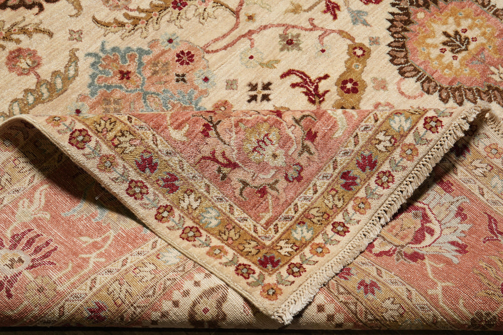 8.10 x 12 Quality Handmade Natural Wool Zigler Carpet #F-4249