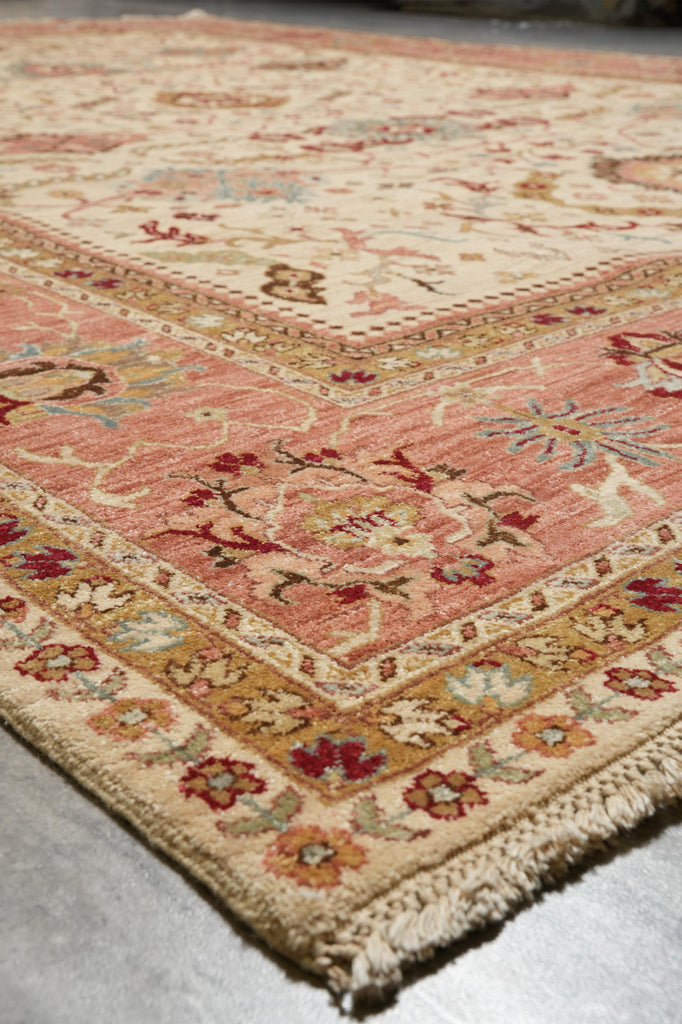 8.10 x 12 Quality Handmade Natural Wool Zigler Carpet #F-4249