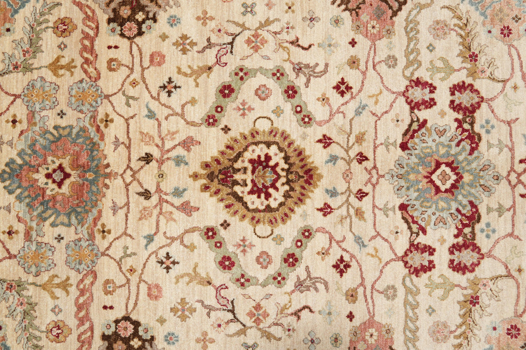 8.10 x 12 Quality Handmade Natural Wool Zigler Carpet #F-4249