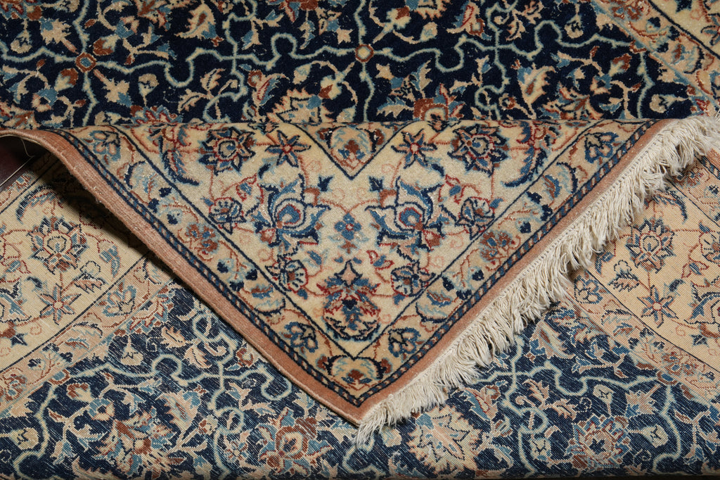 3.7 x 5.5 Fine Authentic Persian Nain Rug 6 LA Wool and Silk 400 KPSI #F-6573