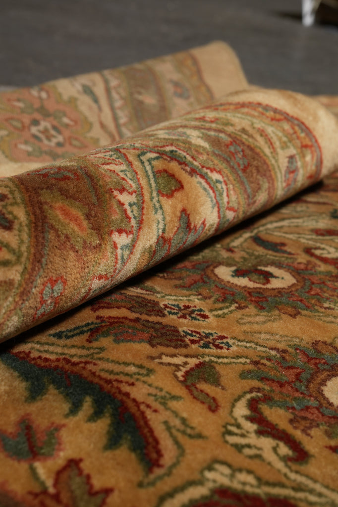 11.8 x 14.6 New Hand-Knotted Jaipur Rug Brown Clearance Sale #B-74975