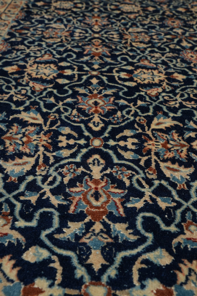 3.7 x 5.5 Fine Authentic Persian Nain Rug 6 LA Wool and Silk 400 KPSI #F-6573