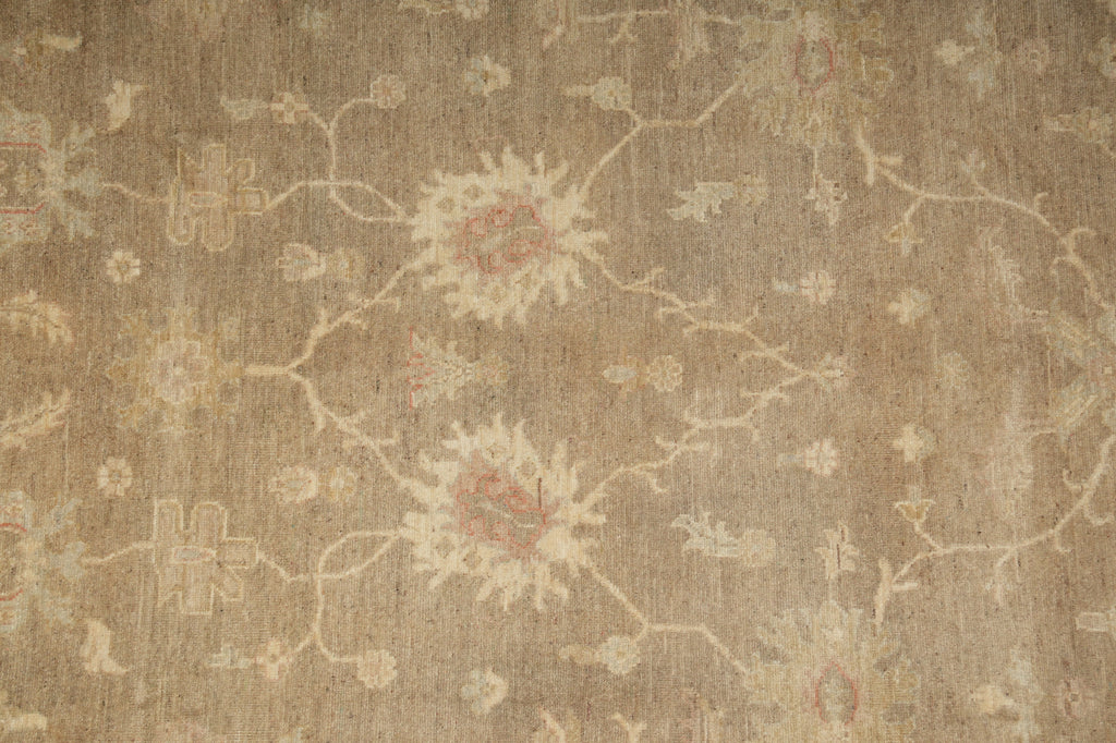 9 x 11.7  Zigler Chobi Peshawar Rug Natural Wool Warm Neutrals #PIX-20279