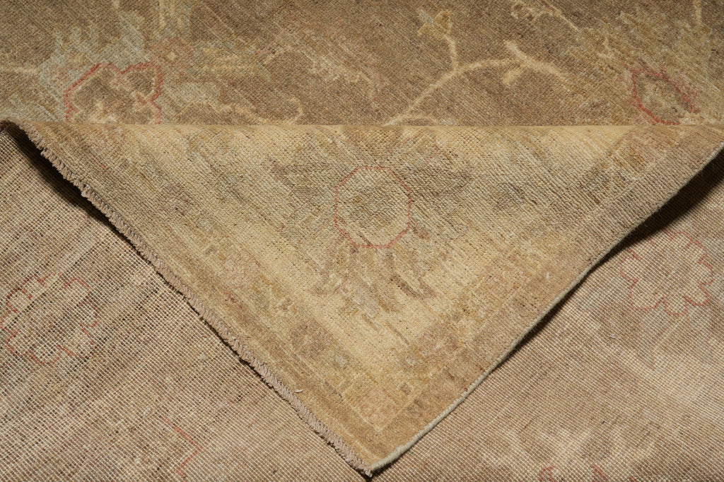 9 x 11.7  Zigler Chobi Peshawar Rug Natural Wool Warm Neutrals #PIX-20279