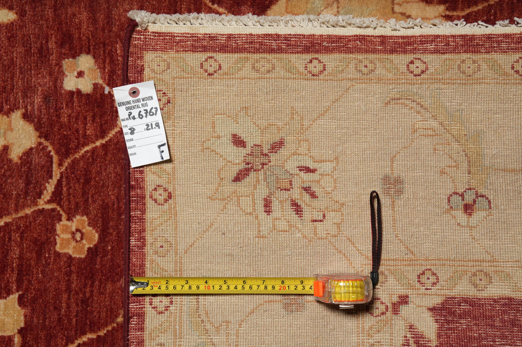 8 x 21.9 Red Chobi Peshawar Rug #PIX-6767