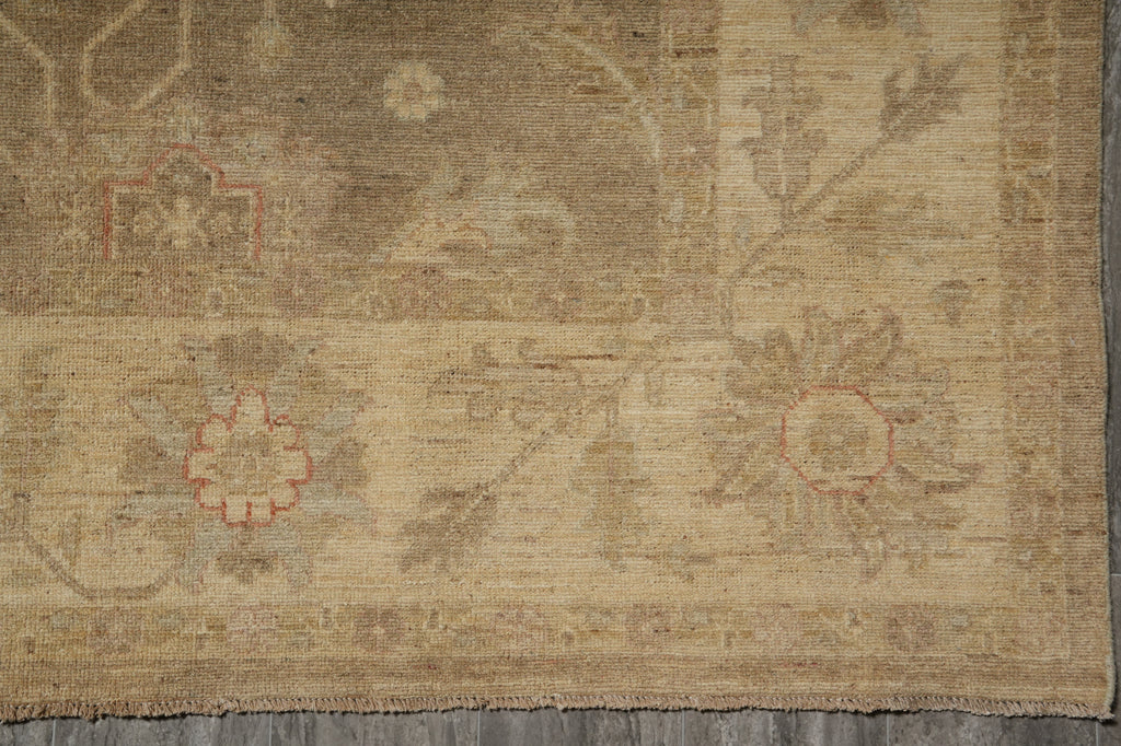 9 x 11.7  Zigler Chobi Peshawar Rug Natural Wool Warm Neutrals #PIX-20279