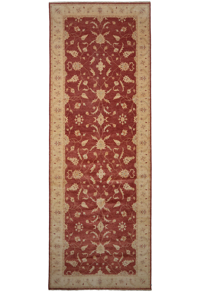 8 x 21.9 Red Chobi Peshawar Rug #PIX-6767