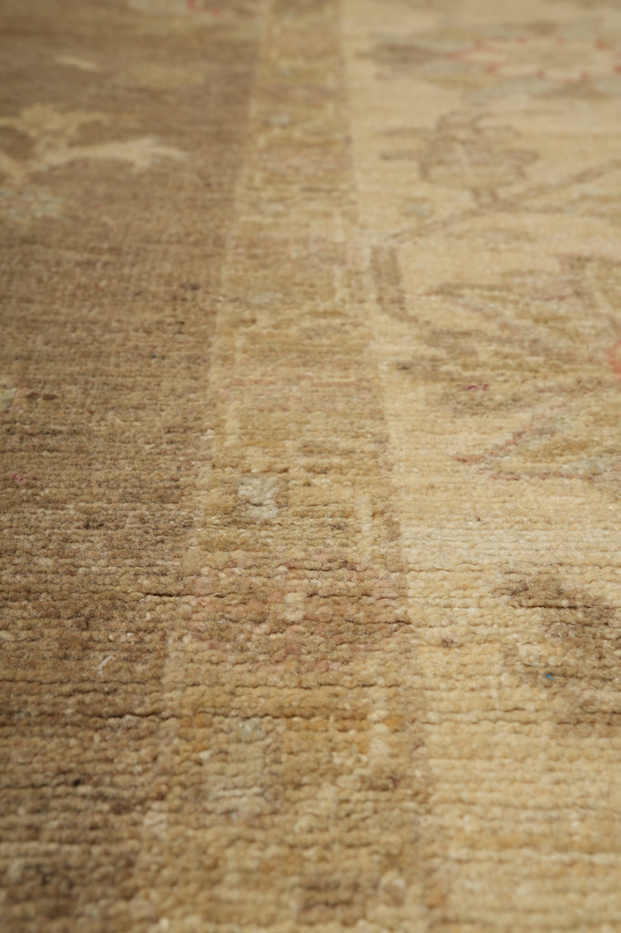 9 x 11.7  Zigler Chobi Peshawar Rug Natural Wool Warm Neutrals #PIX-20279