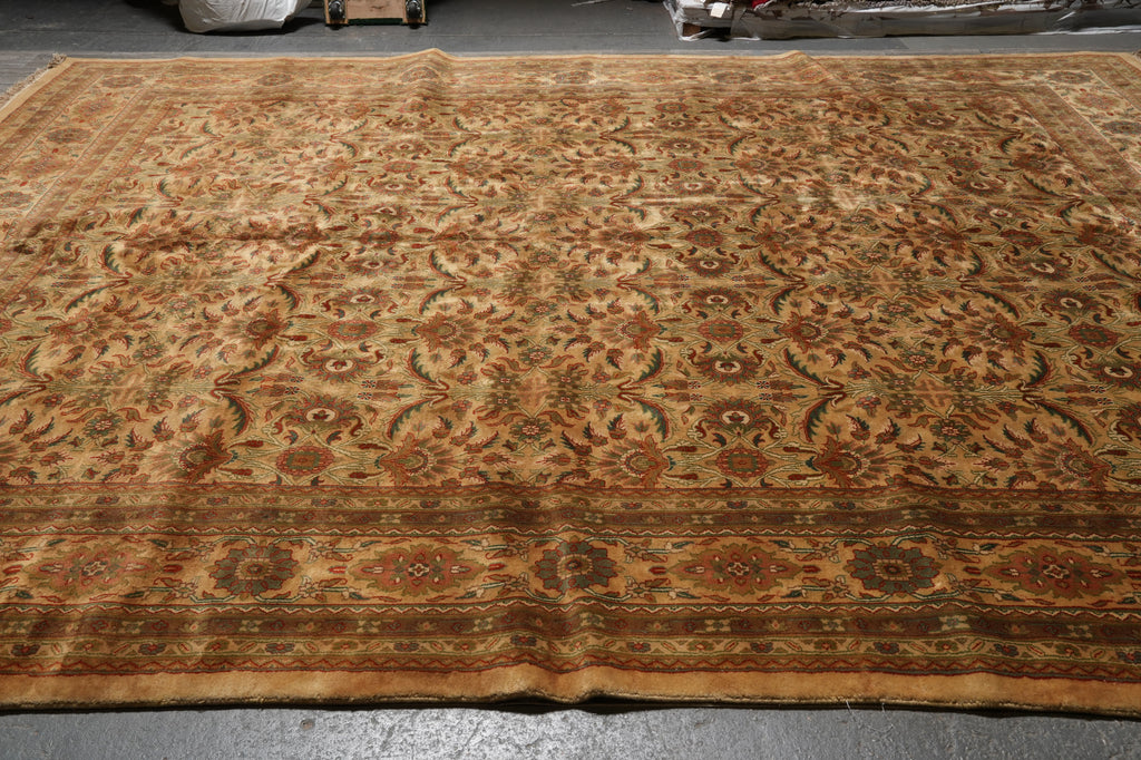 11.8 x 14.6 New Hand-Knotted Jaipur Rug Brown Clearance Sale