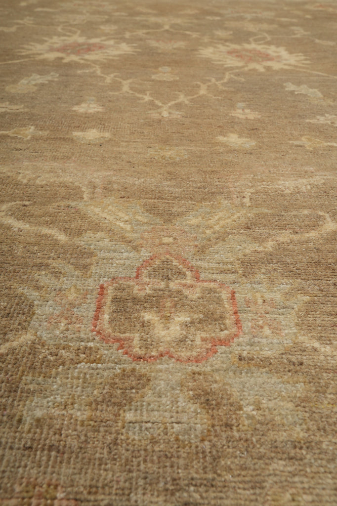 9 x 11.7  Zigler Chobi Peshawar Rug Natural Wool Warm Neutrals #PIX-20279