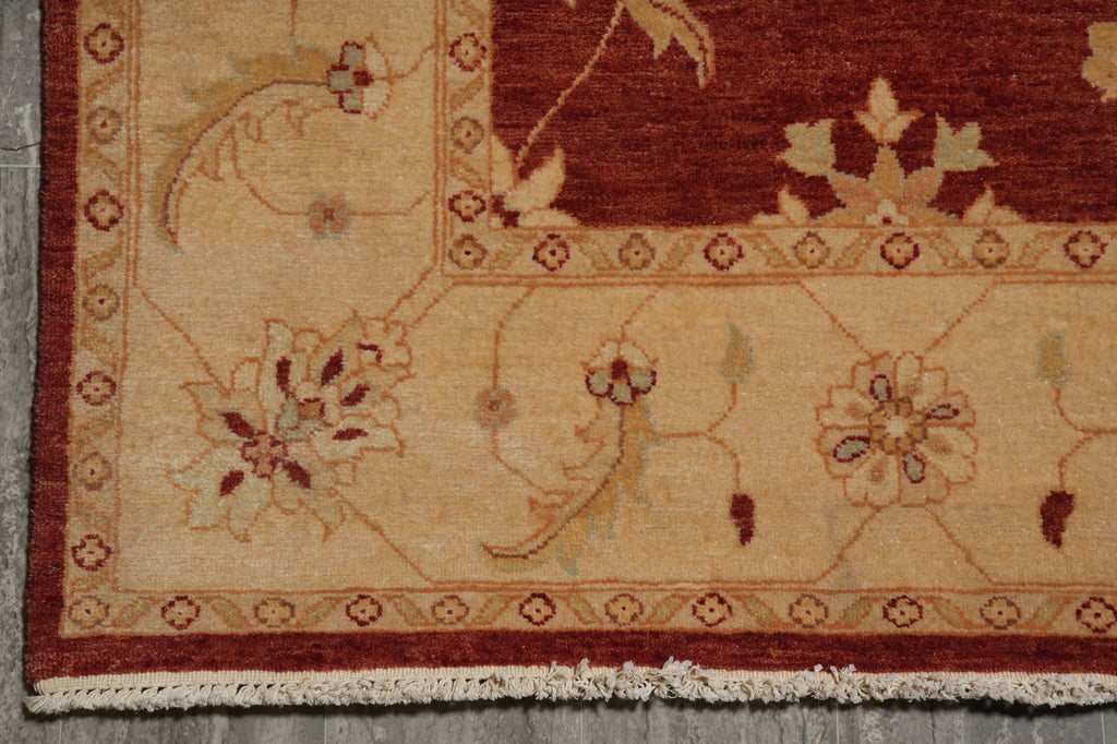 8 x 21.9 Red Chobi Peshawar Rug #PIX-6767