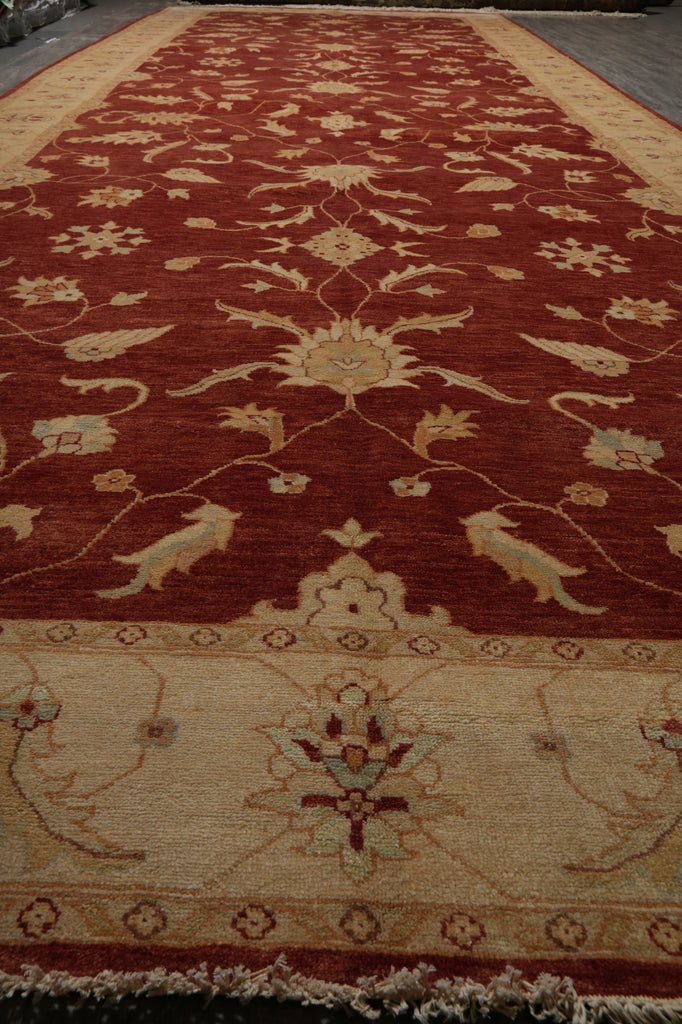 8 x 21.9 Red Chobi Peshawar Rug #PIX-6767