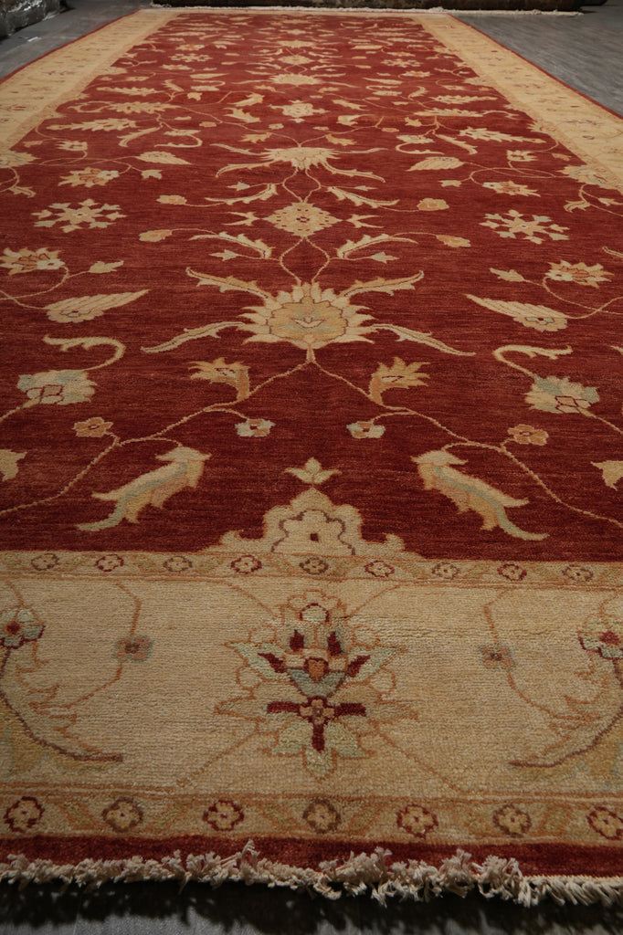 8 x 21.9 Red Chobi Peshawar Rug #PIX-6767
