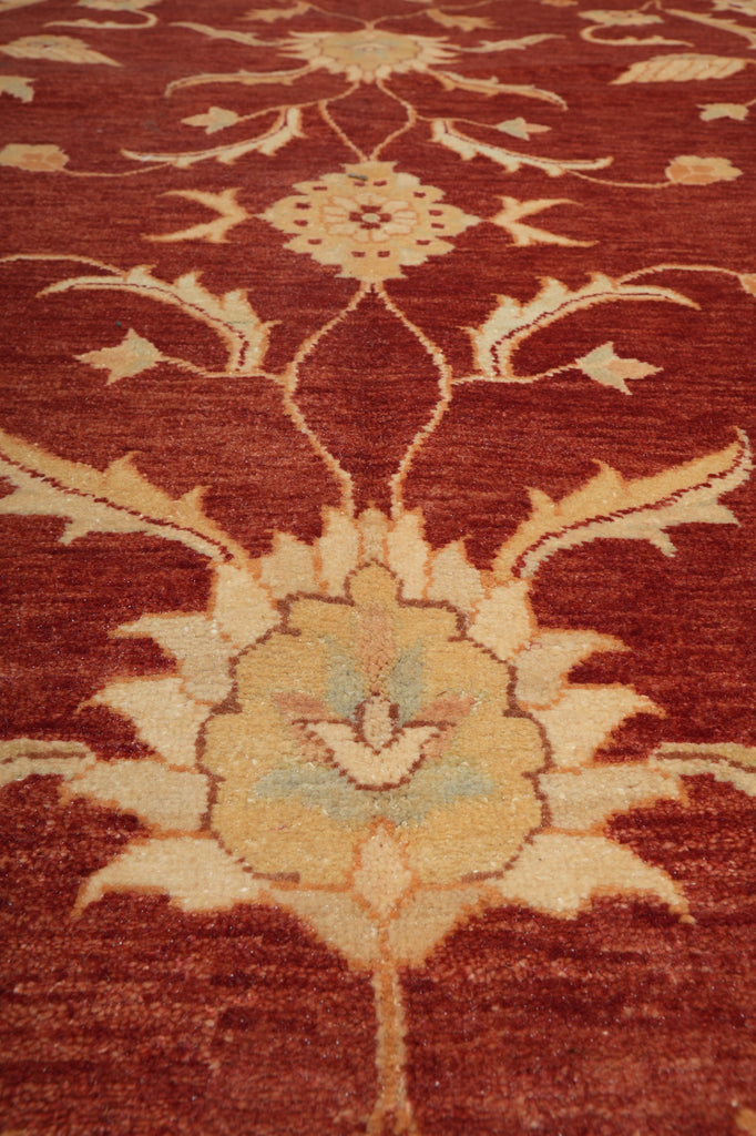 8 x 21.9 Red Chobi Peshawar Rug #PIX-6767