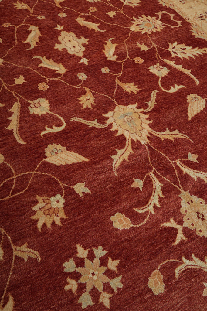 8 x 21.9 Red Chobi Peshawar Rug #PIX-6767