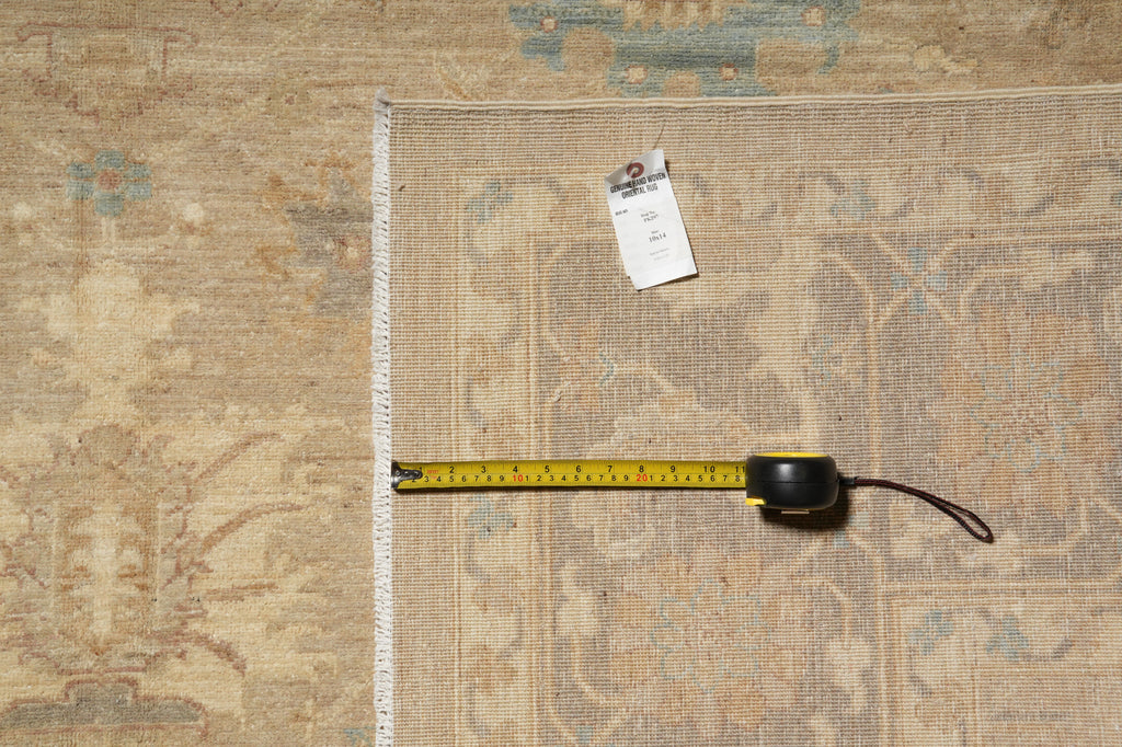 10 x 14 New Oushak Rug Warm Neutral Sage Natural Wool Neutral Colors Taup Green #PK-297