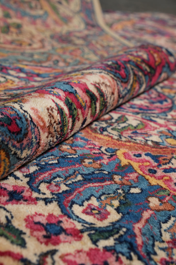 11 x 17.4 Antique Persian Lavar Kerman Rug Iran 1940's #PIX-373