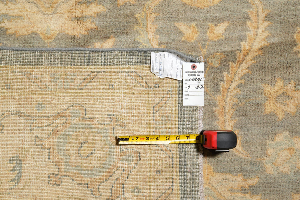 9 x 11.7 Sage green Chobi Peshawar Rug #F-4251