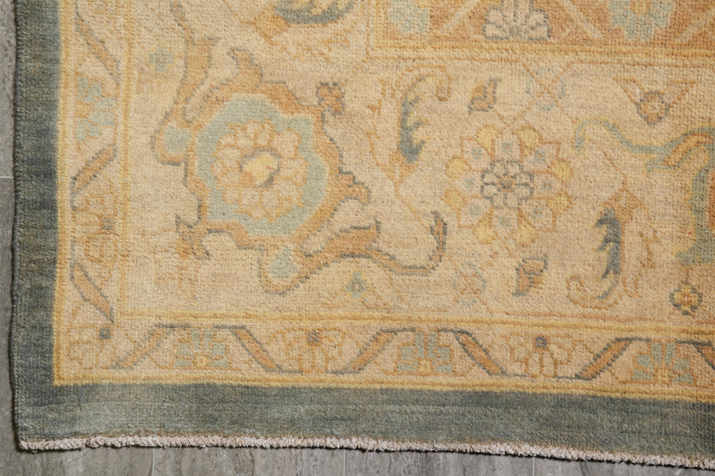9 x 11.7 Sage green Chobi Peshawar Rug #F-4251