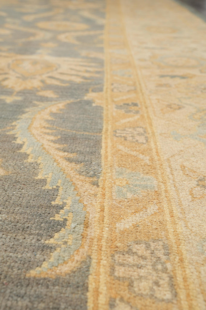 9 x 11.7 Sage green Chobi Peshawar Rug #F-4251