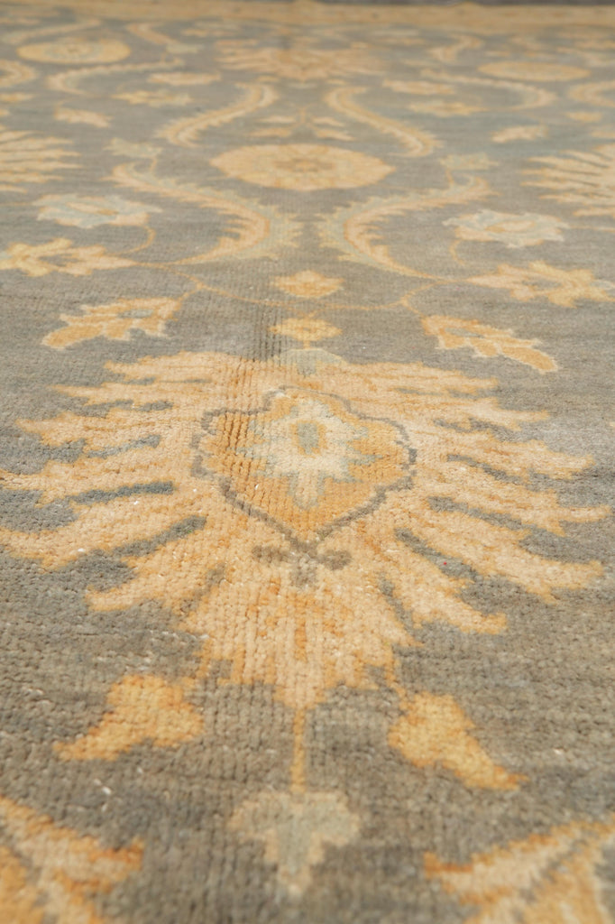 9 x 11.7 Sage green Chobi Peshawar Rug #F-4251