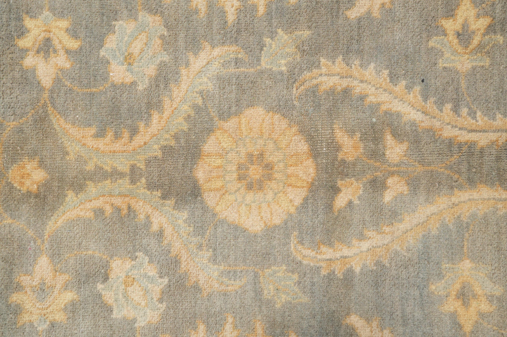 9 x 11.7 Sage green Chobi Peshawar Rug #F-4251